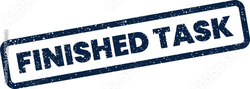 Distressed rubber stamp graphic marking a successfully completed assignment or designated individual task