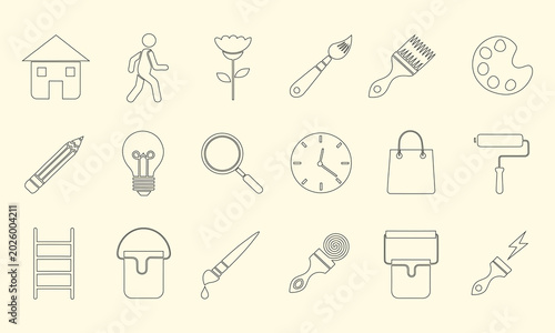 Bilde på lerret Line for creative and practical concepts line creative