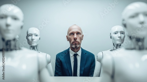 Superintelligence AGI Autonomous Agent Human Robot Meeting