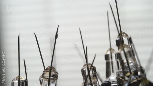 syringes on a white background