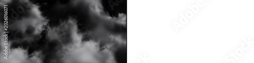 Schilderij op canvas Dynamic cloud plume overlay with light misty texture isolated on transparent background for digital composition