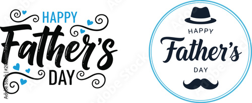 Bild auf Leinwand vector illustration of a set of icons for fathers day
