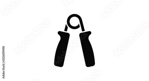 Foto hand grip strengthener silhouette on a white background
