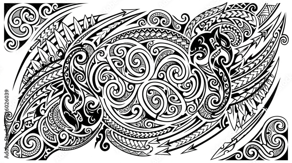 Fototapeta premium Intricate Celtic Knotwork Design with Swirling Patterns.