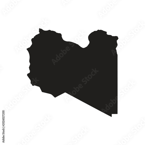 Φωτογραφία libya map silhoutette Suitable for posters and web icons