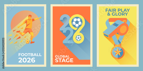 Photos Football Championship 2026 Poster Set, Soccer Tournament 2026