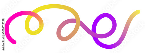 Tableau sur toile Liquid motion effect with colorful entangled swirls and loops for modern project