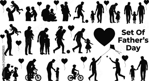 Konstfotografi Father’s Day Family Vector Collection
