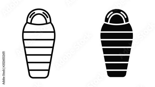 Black and white striped coffin icons