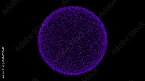 Blue glowing sphere with intricate patterns on black background