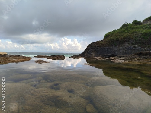 stormy sea and rocks