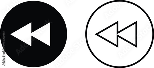 Canvas Print Fast forward media play button icon set collection group, multimedia player play
