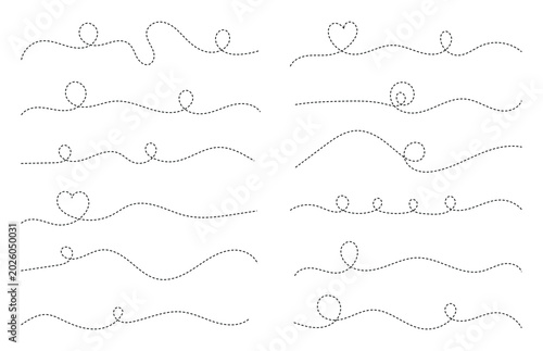 Tableau sur toile Hand drawn curve line