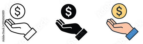Fotografija Financial investment icon, assistance, generosity, funding, and financial suppor
