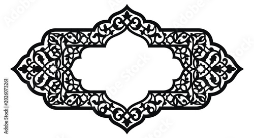 ornate arabesque frame silhouette