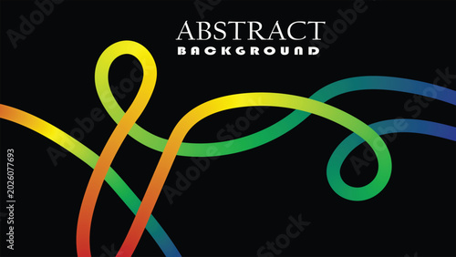 Abstract curves on a black canvas with abstract, background