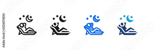 Fotografía Deep Relaxation Reclining Chair Icon multiple style collection