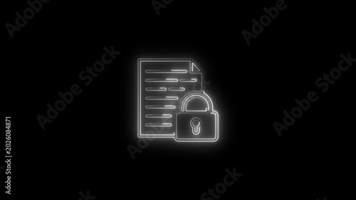 Secure Document Lock Padlocked File Protection Concept data security privacy