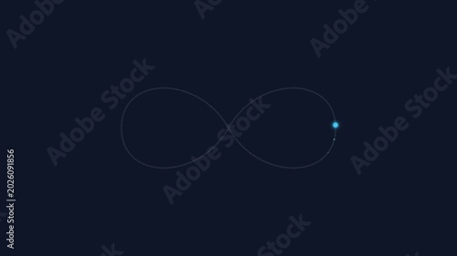 infinity symbol limitless connection digital animation