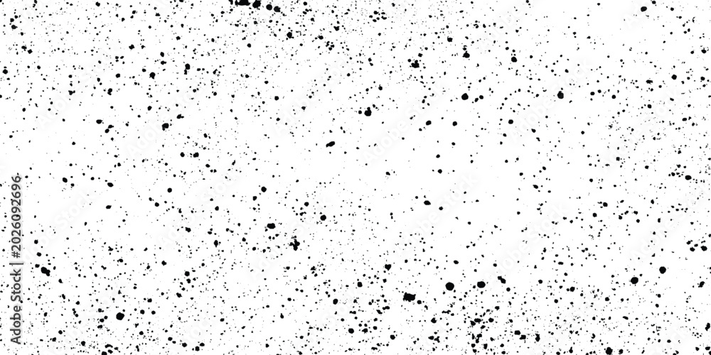 Fototapeta premium Grunge texture background with black ink splatters on white paper surface
