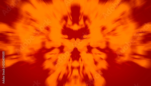 Fotografie Tonos naranjas y rojos que evocan las llamas, imagen abstracta, glitch art con un notable impacto visual