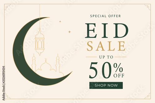Crescent Eid Sale Social Media Template