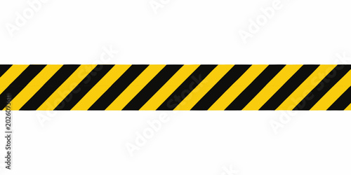 Photos hazard warning tape strip on a white background