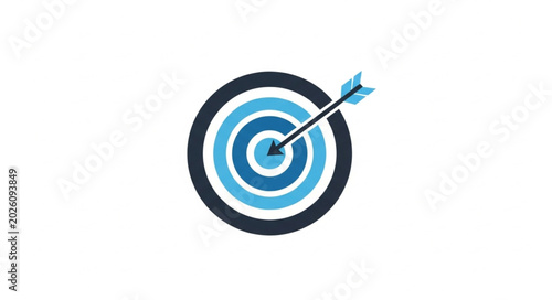 Tableau sur toile Target with arrow in the center representing success and achievement