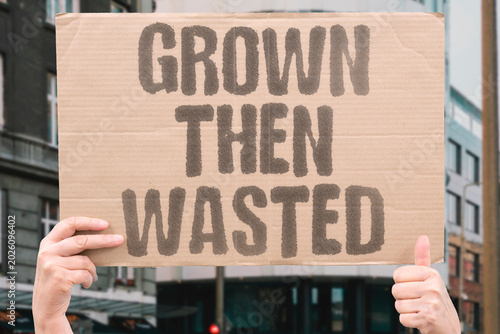 Принти на полотні "Grown Then Wasted" Vast quantities of food are produced and discarded before reaching anyone
