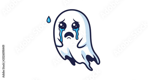 Fotografie Sad ghost crying tears of sorrow and despair.