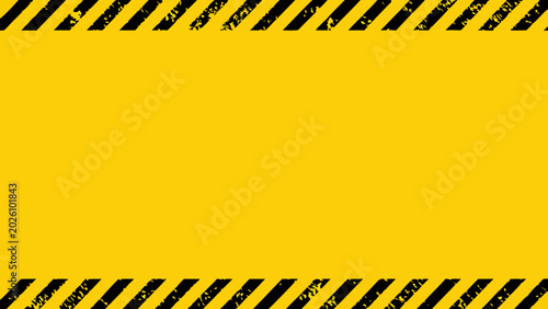 Foto grunge hazard tape frame yellow and black warning border