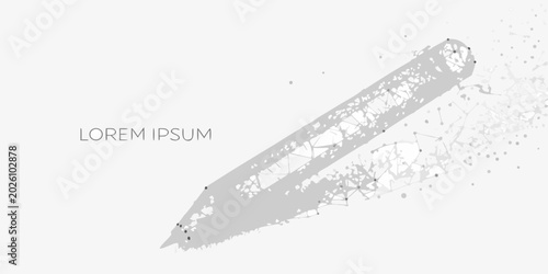 Tableau sur toile dissolving pencil illustration abstract creative concept on white background