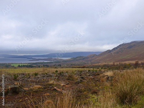 Obraz na plátně Approaching Conic Hill on the West Highland Way, Scotland's most popular long distance footpath