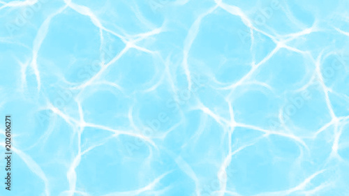 Crystal Clear Turquoise Pool Water Texture with Sunlight Reflection Background