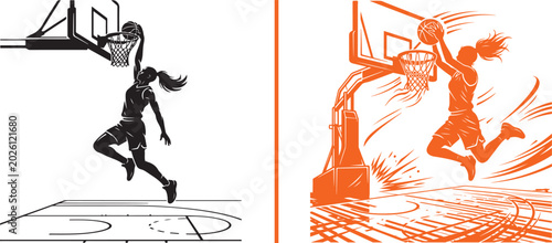 Canvastavla A dynamic vector illustration with a split layout