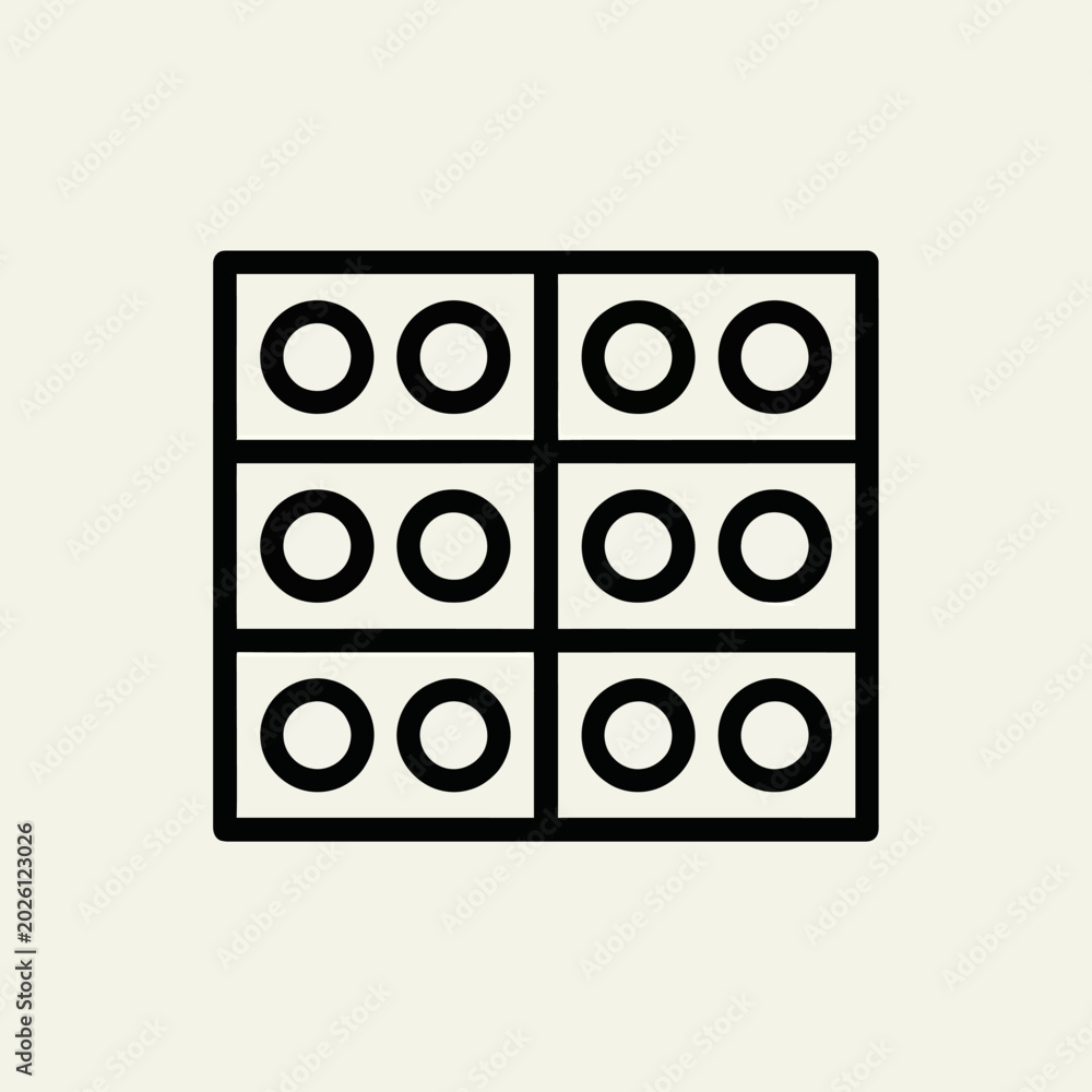 Obraz premium Black and white Lego brick toy.
