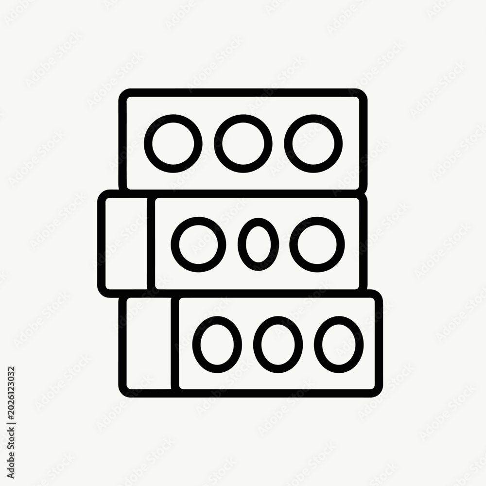 Obraz premium Stack of toy building blocks.