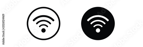 Fotografía WiFi icon vector illustration, wireless internet signal symbol for network conne