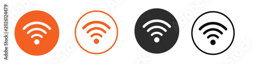 Photos WiFi icon vector illustration, wireless internet signal symbol for network conne