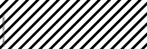 Tableau sur toile Black diagonal stripe pattern on white background
