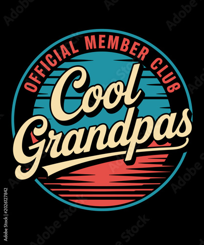 Bild auf Leinwand Grandpa Vintage Cool Grandpas Club Official Member