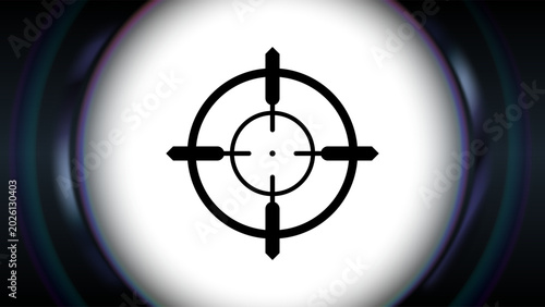Bild auf Leinwand Sniper POV