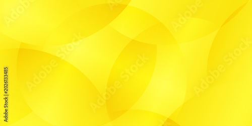 Schilderij op canvas Abstract yellow background with overlapping gradient circles