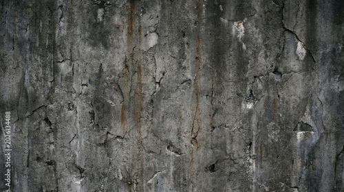 Distressed concrete wall texture with vertical streaks and flaking paint