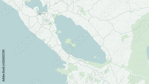Tableau sur toile Modern minimalist vector map of Lake Nicaragua (Cocibolca), Nicaragua