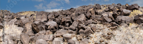Photography Petroglyph National Monument in Albuquerque, New Mexico along West Mesa, a volcanic basalt escarpment
