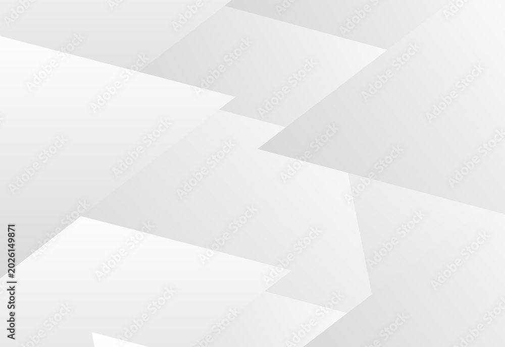 Obraz premium Abstract white and gray geometric background with soft light facets for modern design