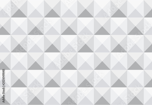 Seamless geometric pattern of gray and white triangles with modern abstract background texture