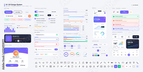 Foto UI UX Design System Components Light Theme