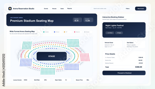 Foto Premium Stadium Seating Map Booking Dashboard